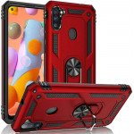 Wholesale Samsung Galaxy A11 Tech Armor Ring Grip Case with Metal Plate (Red)